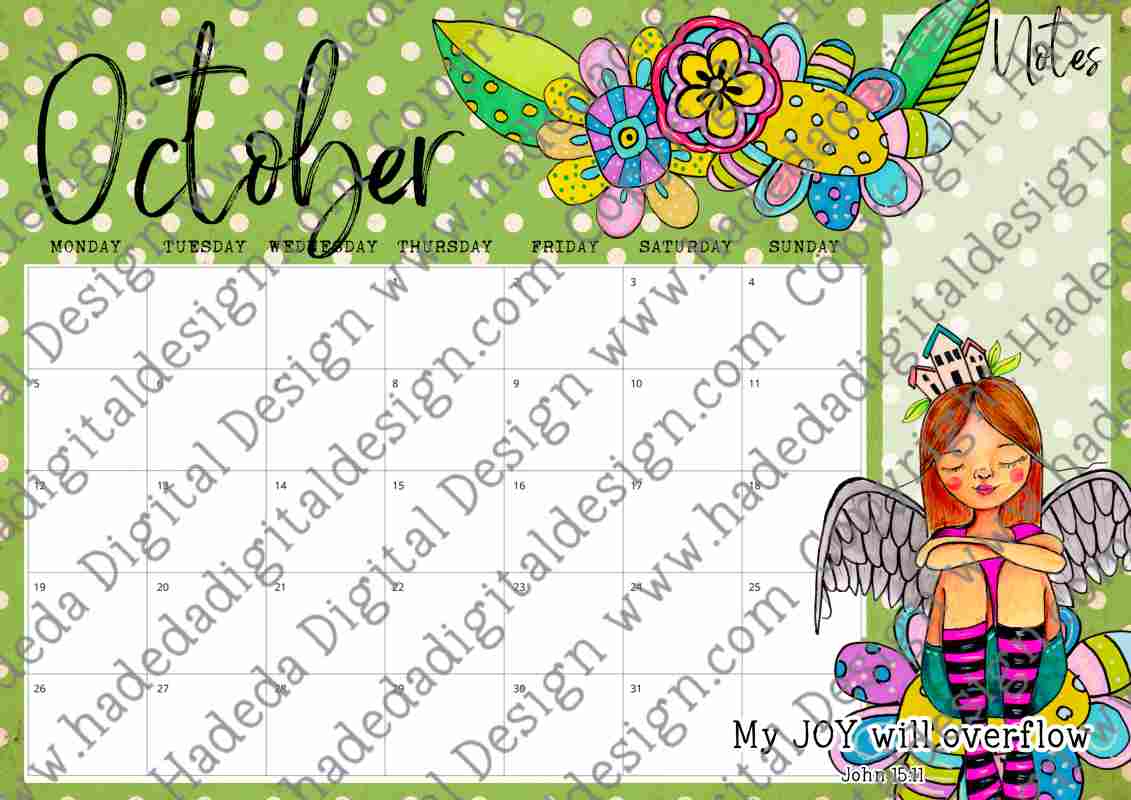 2026 Joy Calender English - Handpainted Art