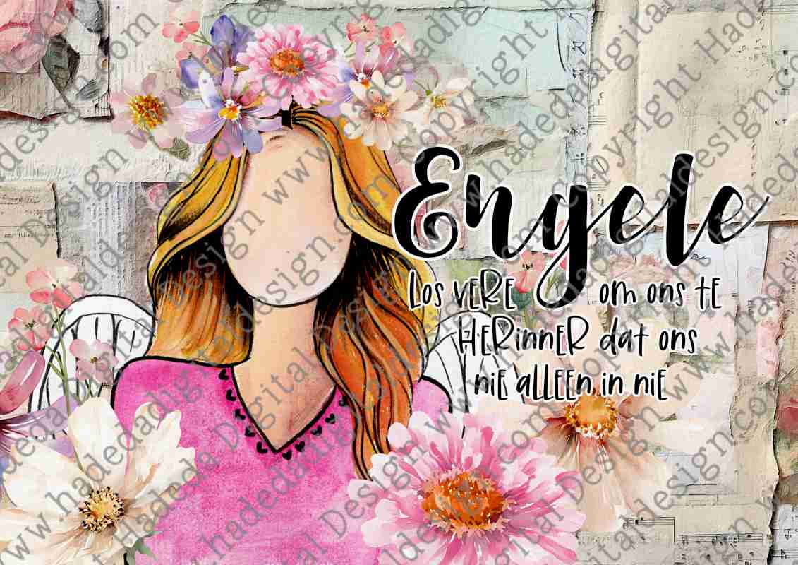 FLOWER ANGELS AFRIKAANS SET 2 A0 - Sublimation, Digital and DTF Printing