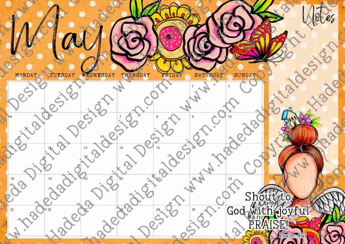 2026 Joy Calender English - Handpainted Art