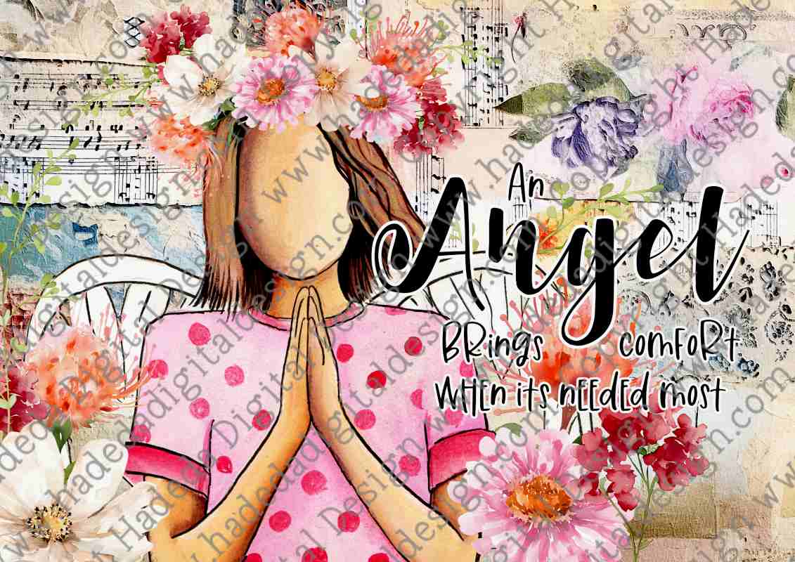 FLOWER ANGELS ENGLISH SET 1 A0 - Sublimation, Digital and DTF Printing