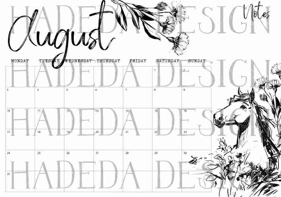 2026 Coloring Calendar English - Farm Life