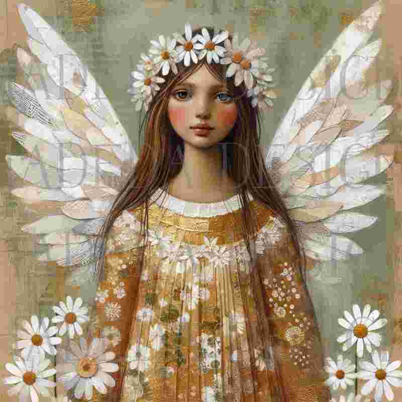 Sage Mixed Media Angels - Sublimation, Digital and DTF Printing