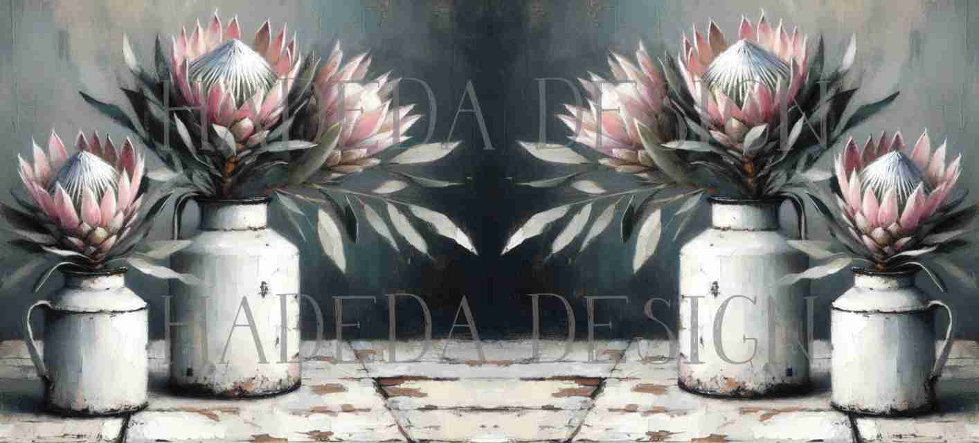 ArtWrap for Mugs Enamel and Protea - Mug Wrap Digital Designs for Sublimation of Standard Mug