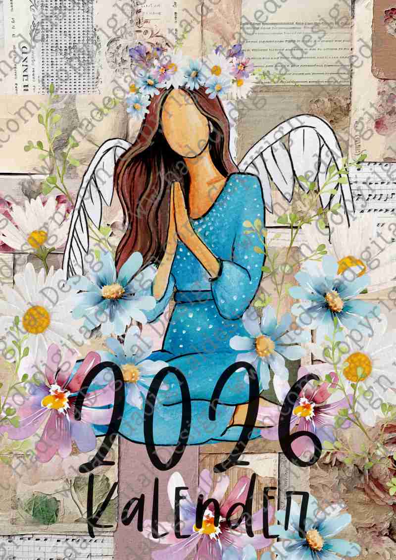 2026 FLOWER ANGEL WALL CALENDAR AFRIKAANS - Sublimation, Digital and DTF Printing