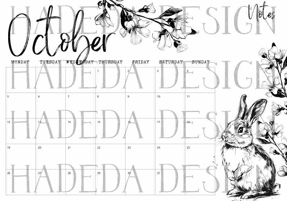 2026 Coloring Calendar English - Farm Life