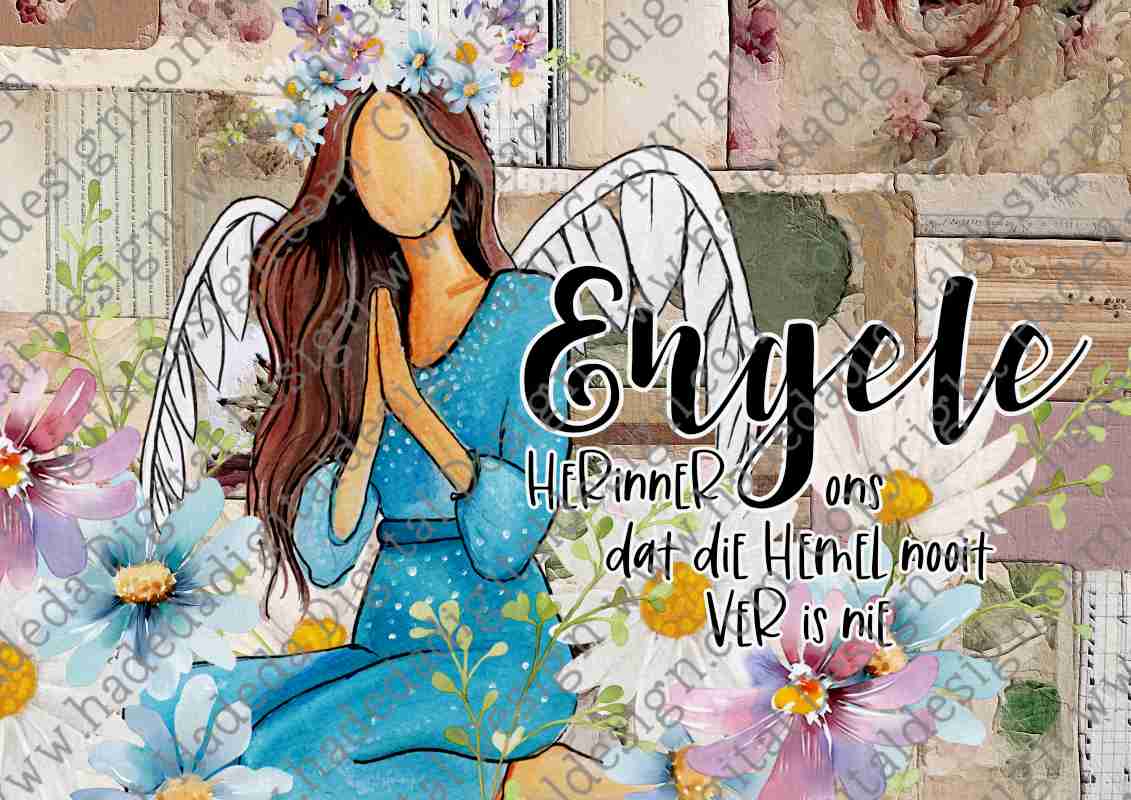 FLOWER ANGELS AFRIKAANS SET 2 A0 - Sublimation, Digital and DTF Printing