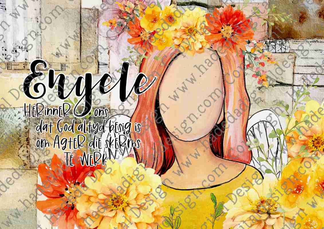 FLOWER ANGELS AFRIKAANS SET 2 A0 - Sublimation, Digital and DTF Printing