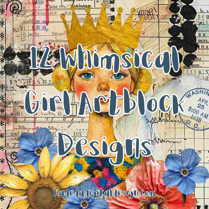 Whimsical Girls - Artblocks for Sublimation, Digital and DTF Printing