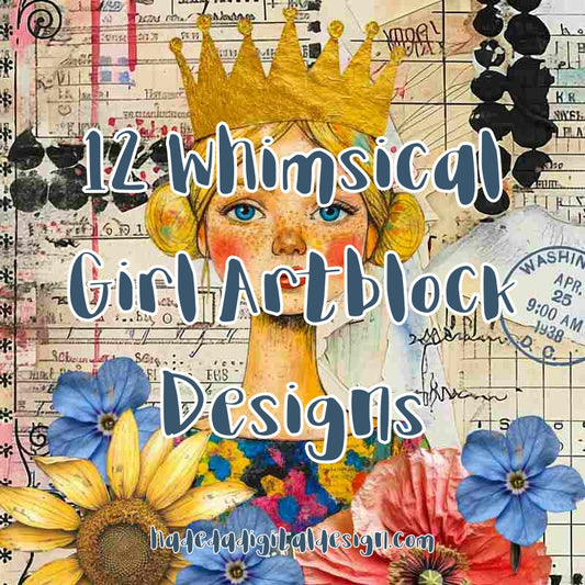 Whimsical Girls - Artblocks for Sublimation, Digital and DTF Printing