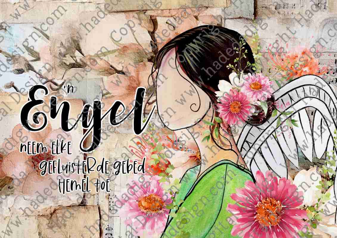 FLOWER ANGELS AFRIKAANS SET 1 A0 - Sublimation, Digital and DTF Printing