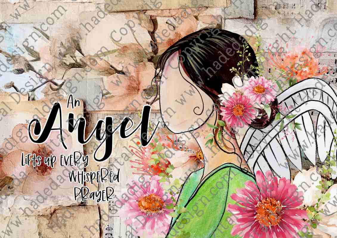 FLOWER ANGELS ENGLISH SET 1 A0 - Sublimation, Digital and DTF Printing