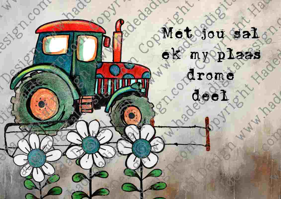 Artsy Op die Plaas A0 Landscape Afrikaans - Sublimation, Digital and DTF Printing