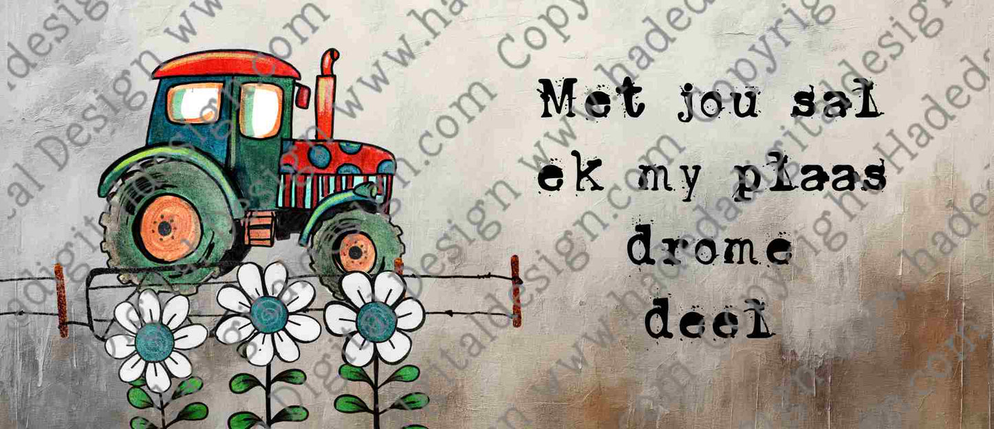 Artsy Op die Plaas Mugwrap Afrikaans - Sublimation, Digital and DTF Printing