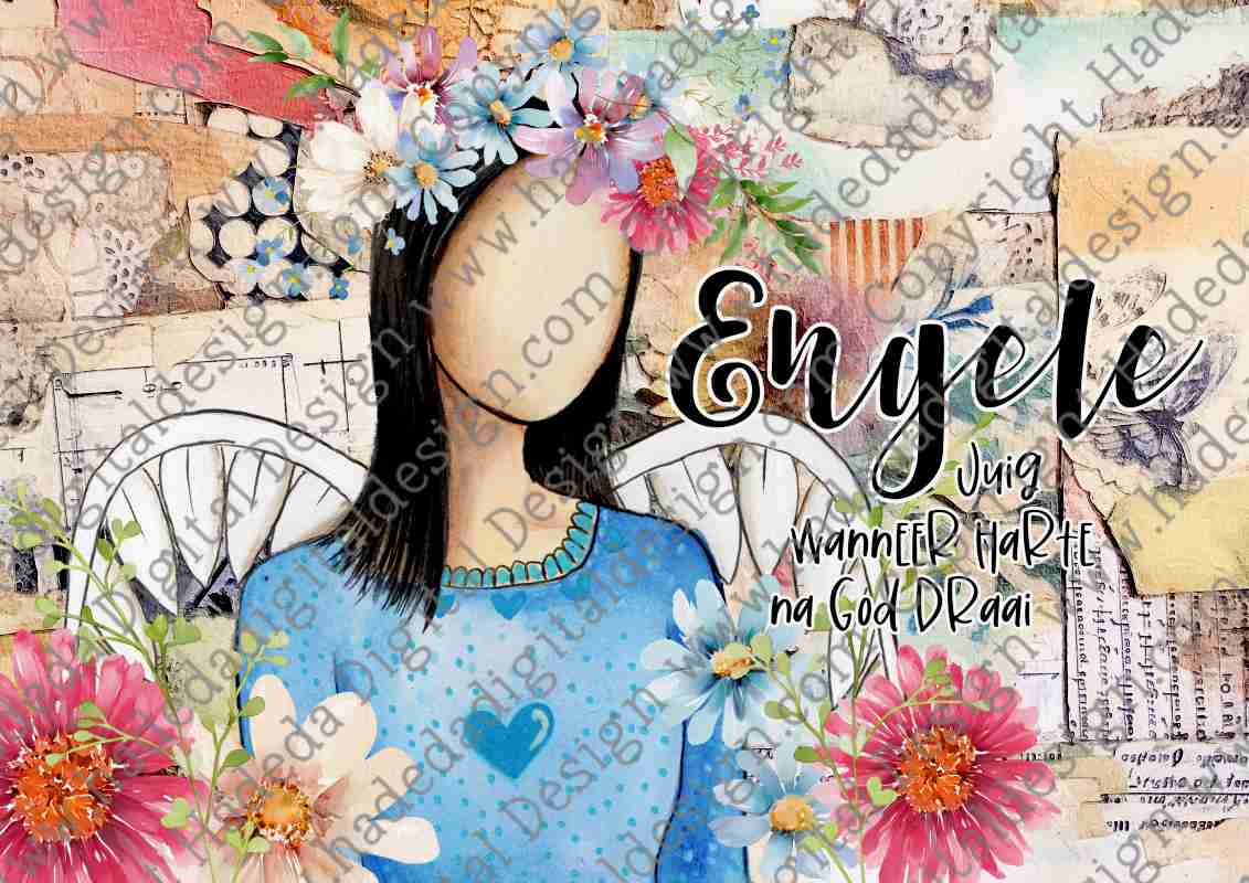 FLOWER ANGELS AFRIKAANS SET 1 A0 - Sublimation, Digital and DTF Printing