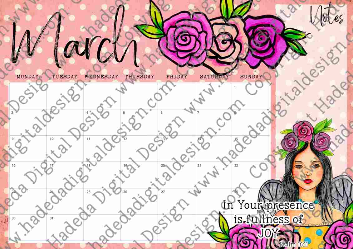 2026 Joy Calender English - Handpainted Art