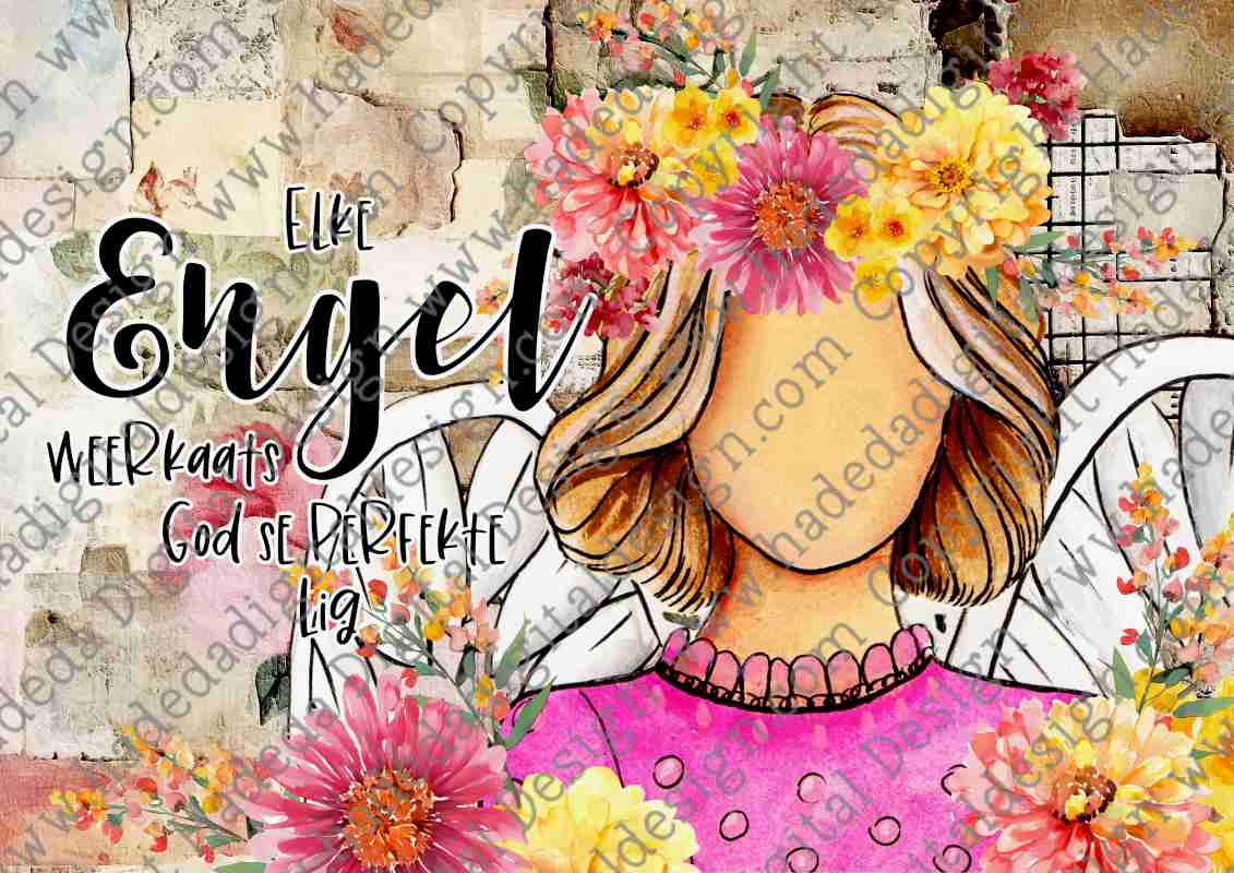 FLOWER ANGELS AFRIKAANS SET 1 A0 - Sublimation, Digital and DTF Printing