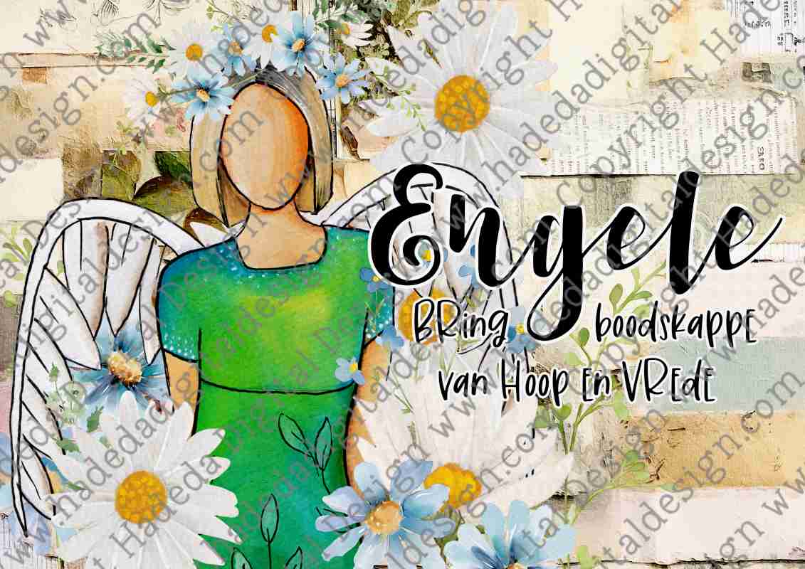 FLOWER ANGELS AFRIKAANS SET 1 A0 - Sublimation, Digital and DTF Printing