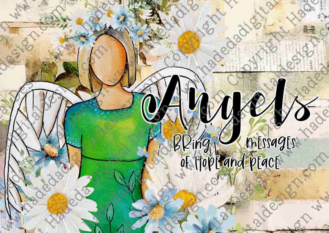 FLOWER ANGELS ENGLISH SET 1 A0 - Sublimation, Digital and DTF Printing