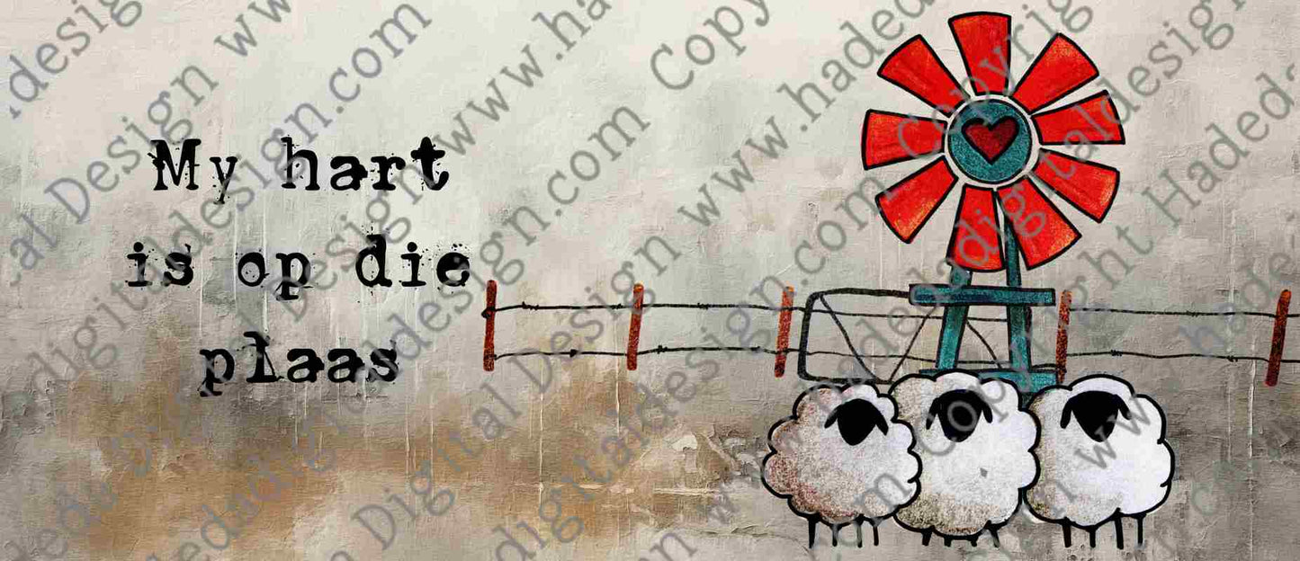 Artsy Op die Plaas Mugwrap Afrikaans - Sublimation, Digital and DTF Printing