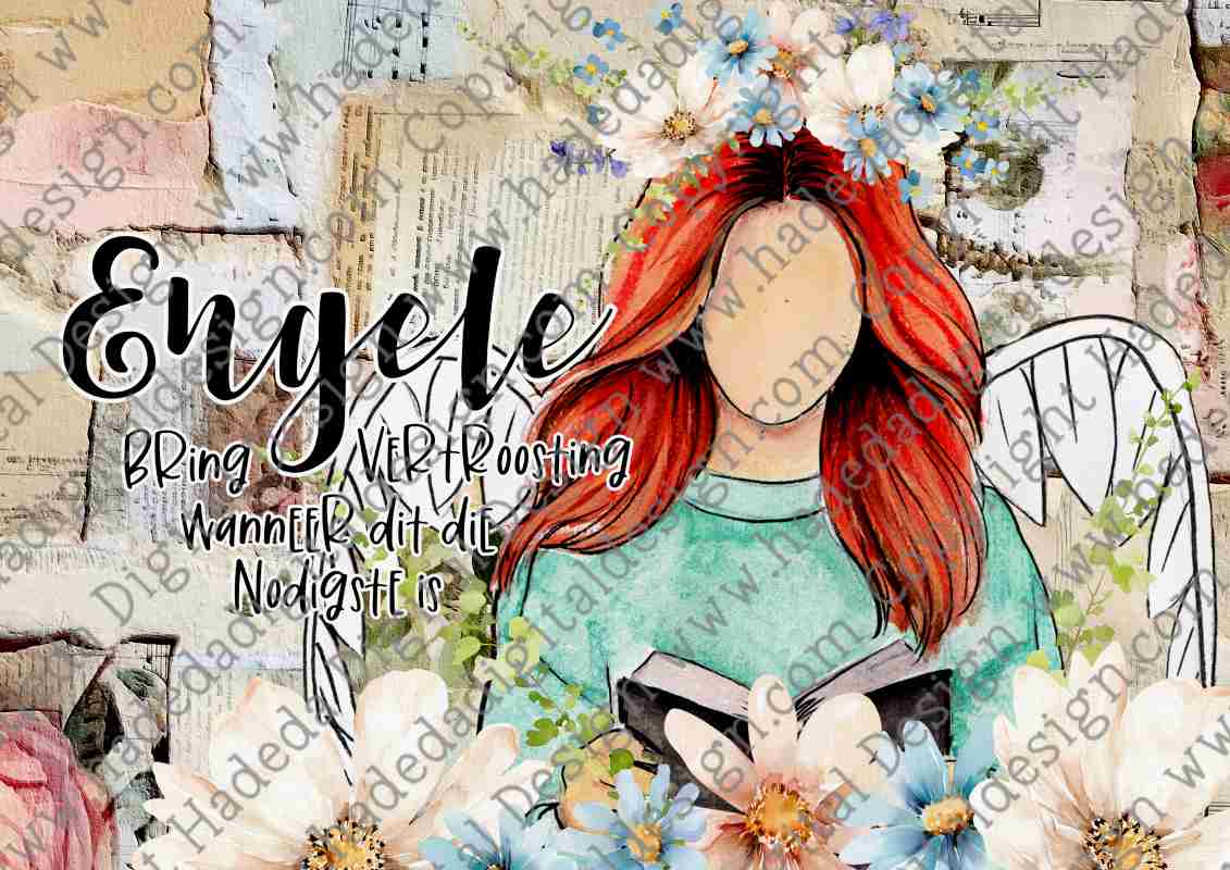 FLOWER ANGELS AFRIKAANS SET 1 A0 - Sublimation, Digital and DTF Printing