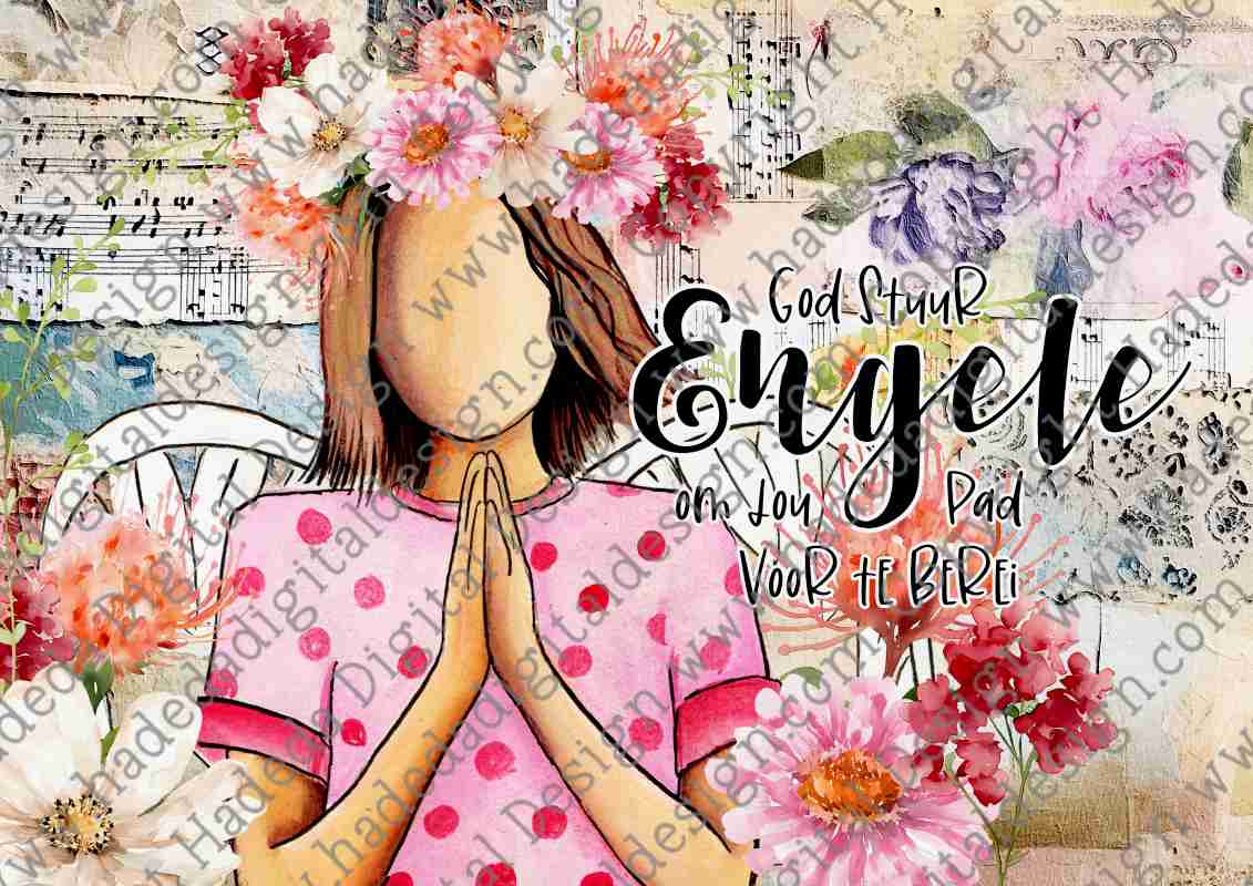 FLOWER ANGELS AFRIKAANS SET 1 A0 - Sublimation, Digital and DTF Printing