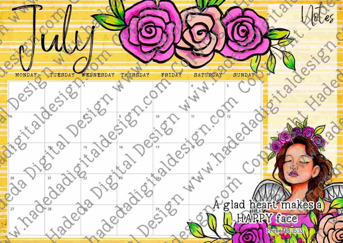 2026 Joy Calender English - Handpainted Art