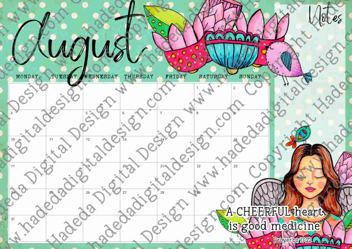 2026 Joy Calender English - Handpainted Art