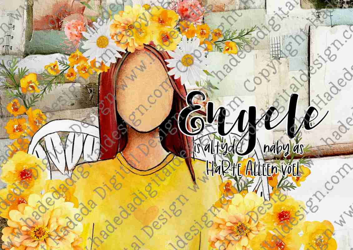 FLOWER ANGELS AFRIKAANS SET 2 A0 - Sublimation, Digital and DTF Printing