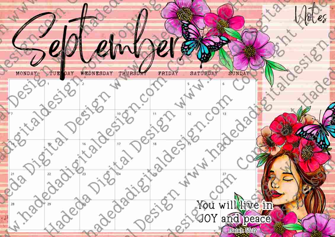 2026 Joy Calender English - Handpainted Art