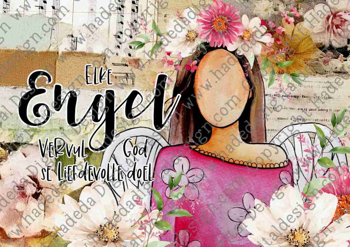 FLOWER ANGELS AFRIKAANS SET 2 A0 - Sublimation, Digital and DTF Printing