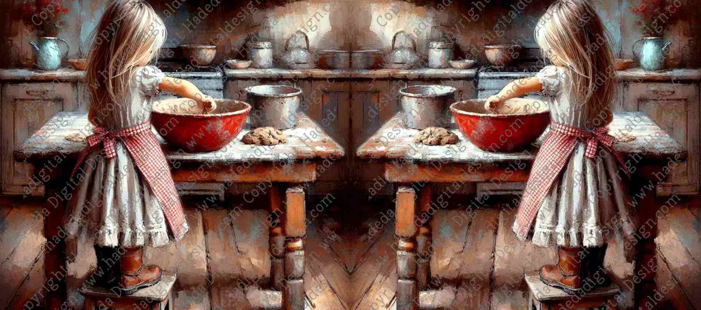 BAKING XMAS COOKIES ARTWRAP/MUGWRAP - Sublimation, Digital and DTF Printing (Copy)