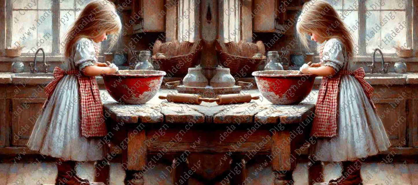 BAKING XMAS COOKIES ARTWRAP/MUGWRAP - Sublimation, Digital and DTF Printing (Copy)