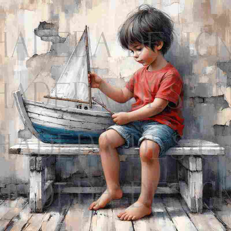 Boy at the Beach - Sublimation, Digital and DTF Printing