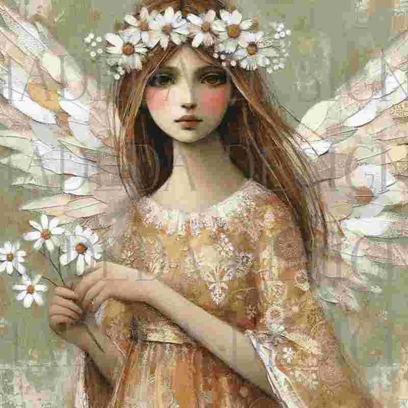 Sage Mixed Media Angels - Sublimation, Digital and DTF Printing