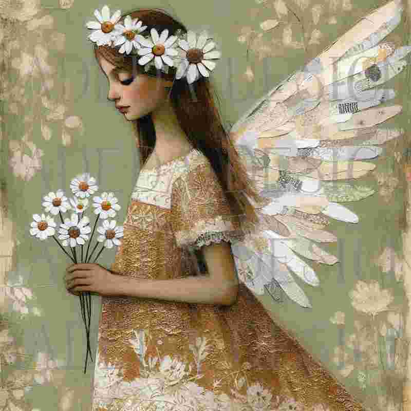 Sage Mixed Media Angels - Sublimation, Digital and DTF Printing