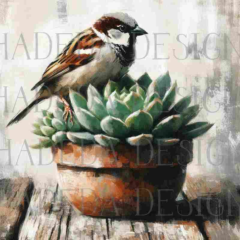 Sparrows and Succulents - Sublimation, Digital and DTF Printing
