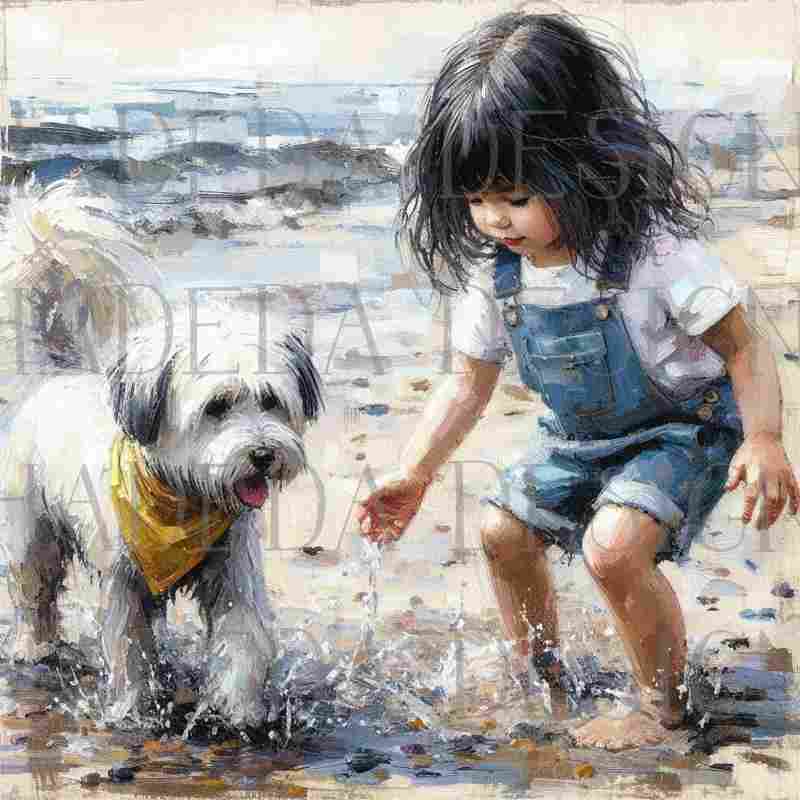 Girl at the Beach - Sublimation, Digital and DTF Printing