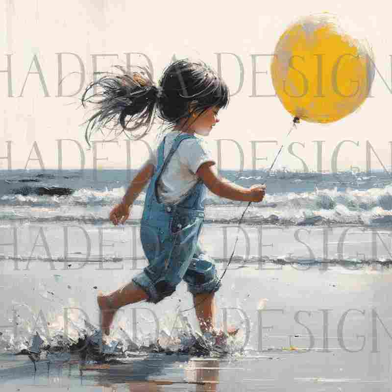 Girl at the Beach - Sublimation, Digital and DTF Printing