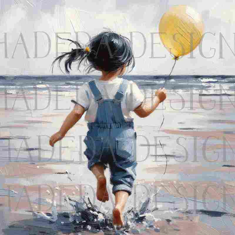 Girl at the Beach - Sublimation, Digital and DTF Printing