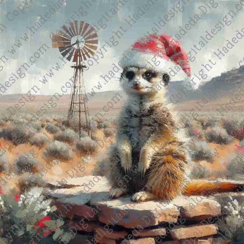 KAROO XMAS MEERKAT ARTBLOCK - Sublimation, Digital and DTF Printing
