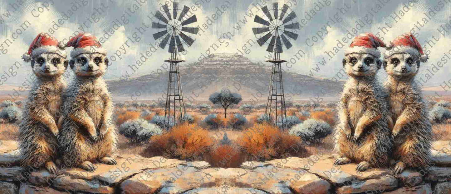 KAROO XMAS MEERKAT ARTWRAP/MUGWRAP - Sublimation, Digital and DTF Printing
