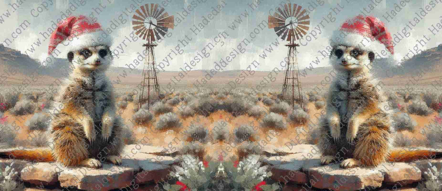KAROO XMAS MEERKAT ARTWRAP/MUGWRAP - Sublimation, Digital and DTF Printing