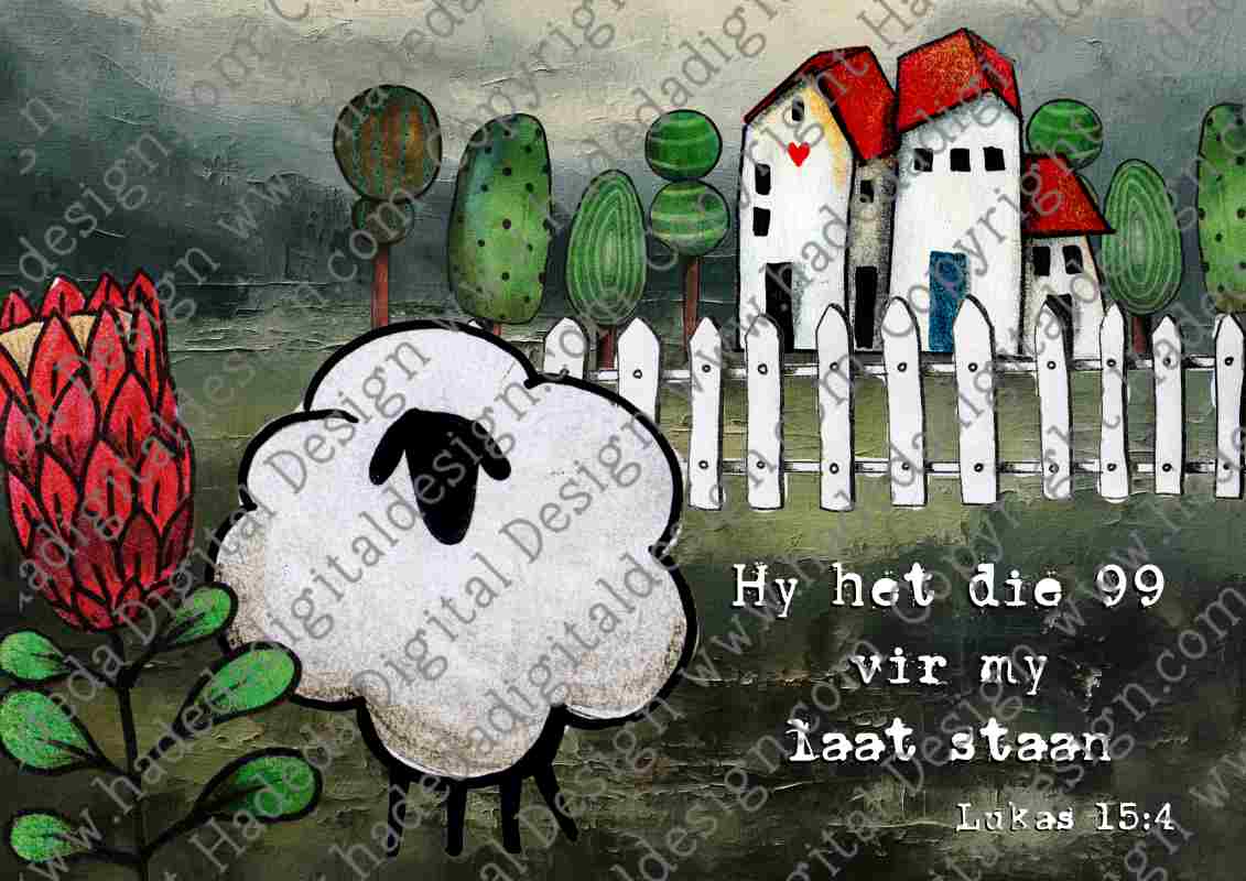 Artsy Sheep and Proteas A0 Landscape Afrikaans - Sublimation, Digital and DTF Printing
