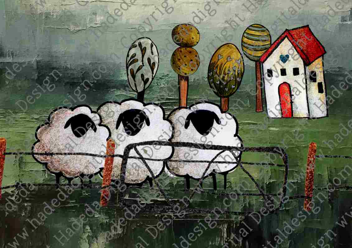 Artsy Sheep and Proteas A0 Landscape - Sublimation, Digital and DTF Printing