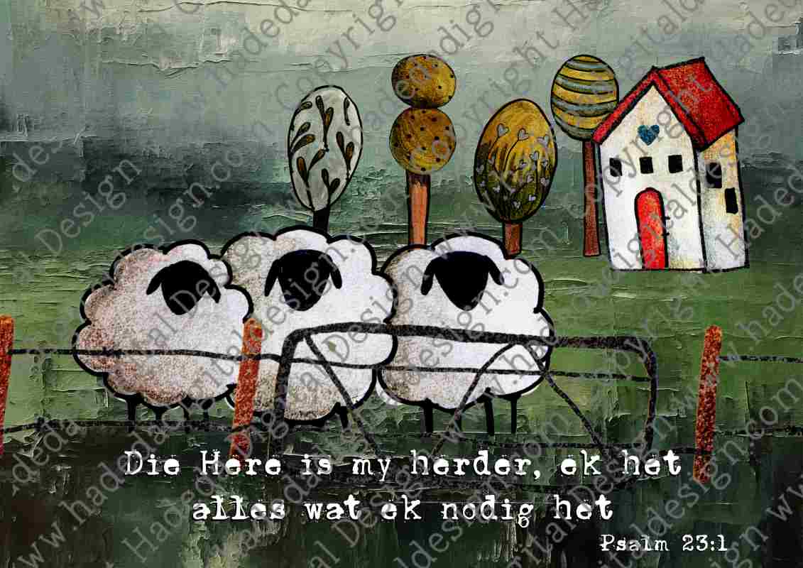 Artsy Sheep and Proteas A0 Landscape Afrikaans - Sublimation, Digital and DTF Printing