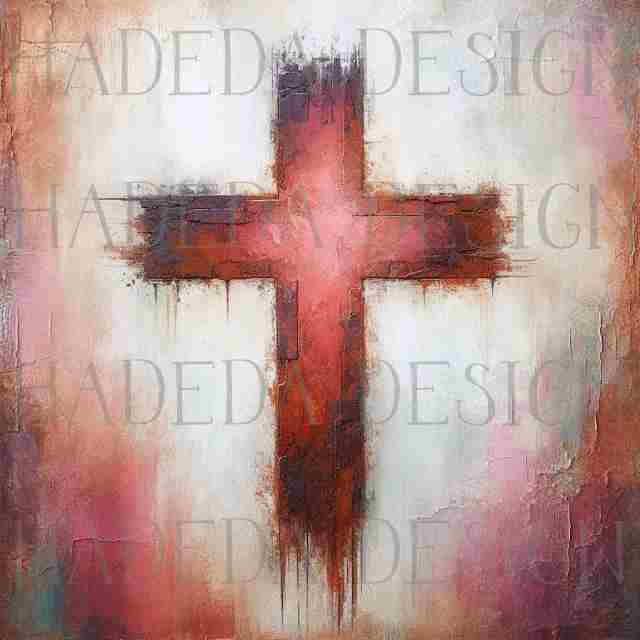 Angels and Crosses Rose - Sublimation, Digital and DTF Printing