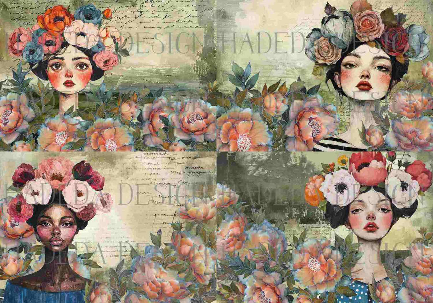 Flower Power A0 Blank Landscape - Sublimation, Digital and DTF Printing
