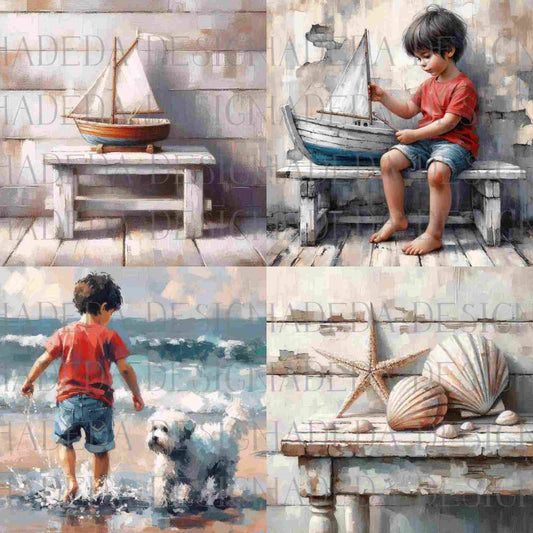 Boy at the Beach - Sublimation, Digital and DTF Printing