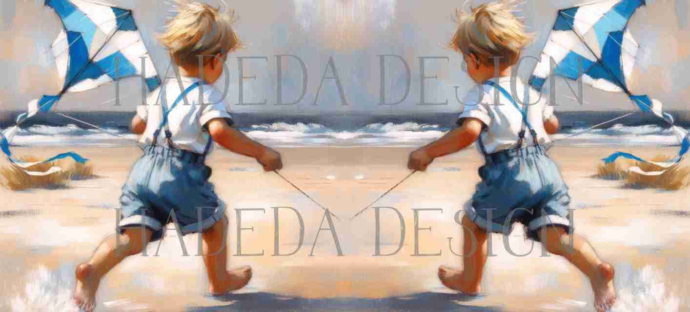 ArtWrap for Mugs Beach Boy - Mug Wrap Digital Designs for Sublimation of Standard Mug