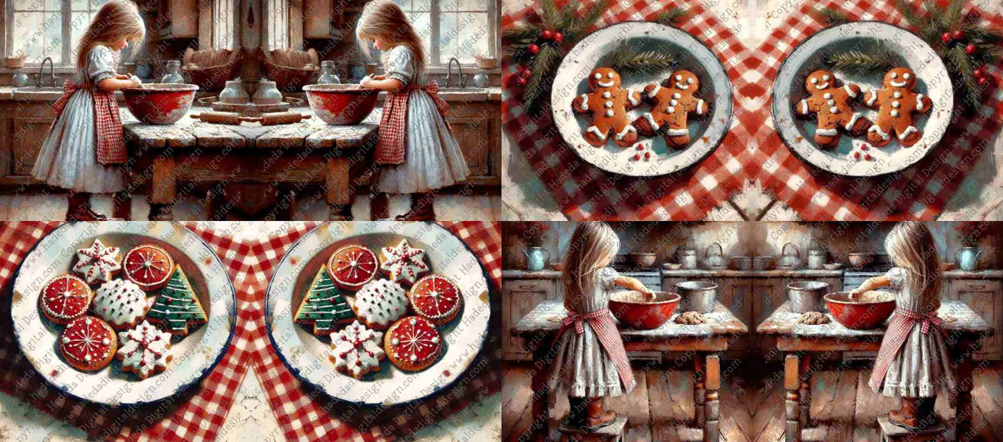 BAKING XMAS COOKIES ARTWRAP/MUGWRAP - Sublimation, Digital and DTF Printing (Copy)